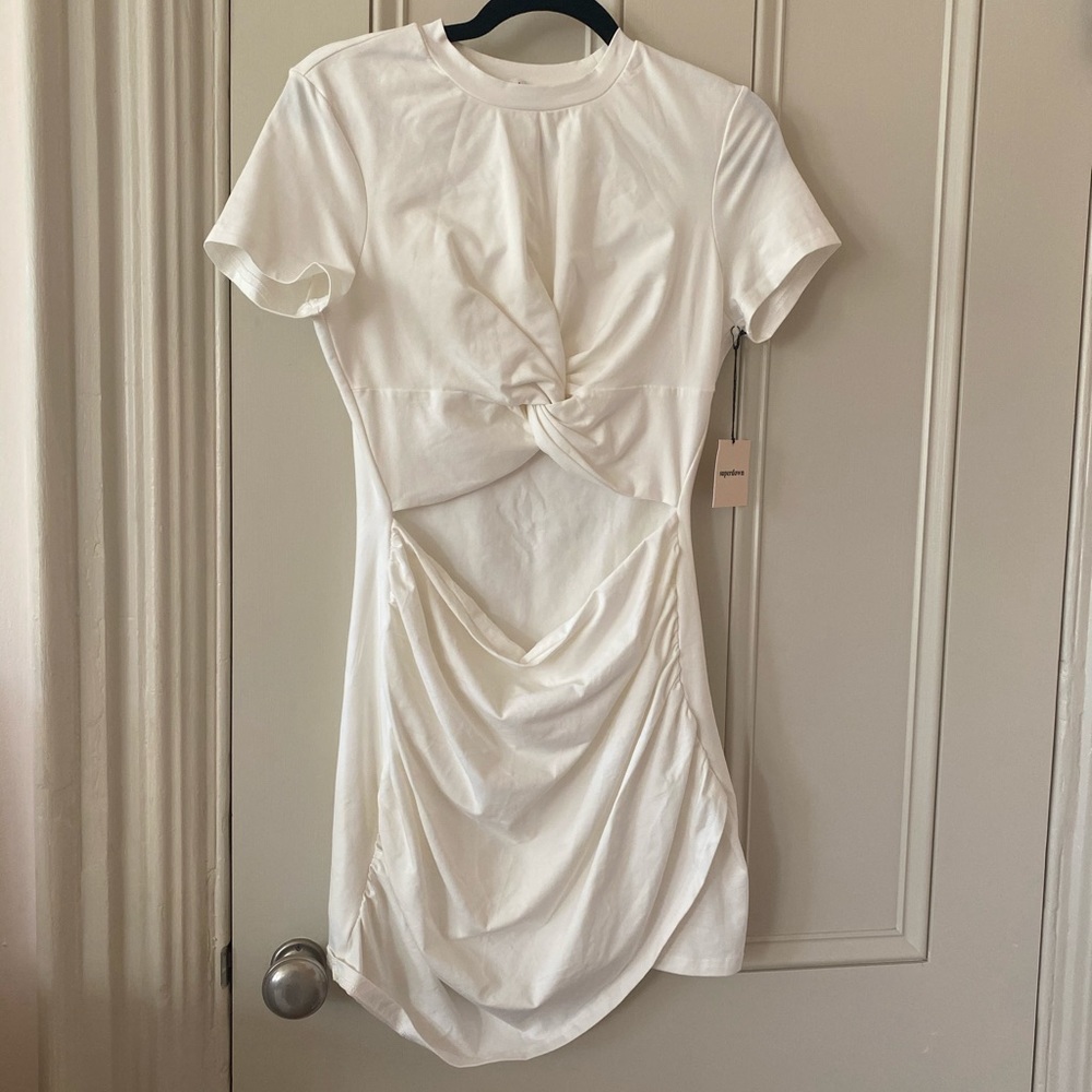 Super down white dress